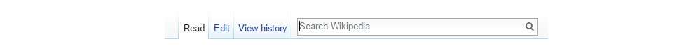 The search field in Wikipedia