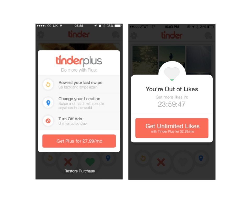 tinder freemium model