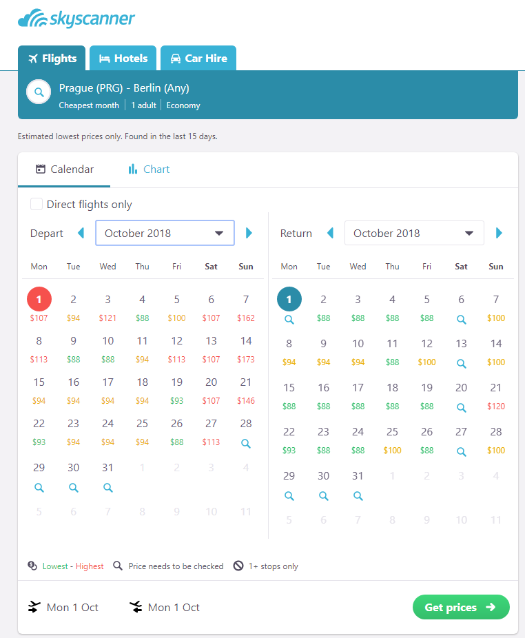 Skyscanner flex search