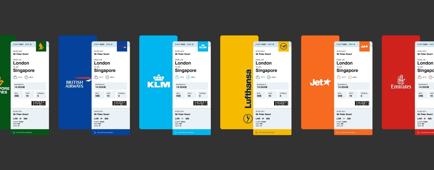 Concept of boarding passes