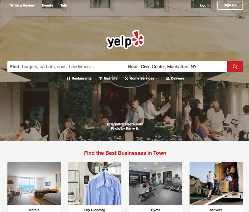 Yelp conversion strategy