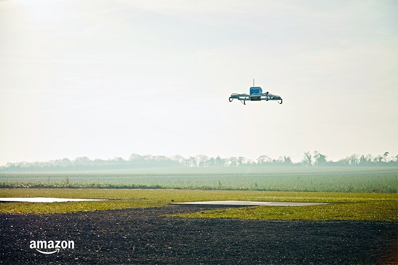 Amazon Prime Air private trial flying