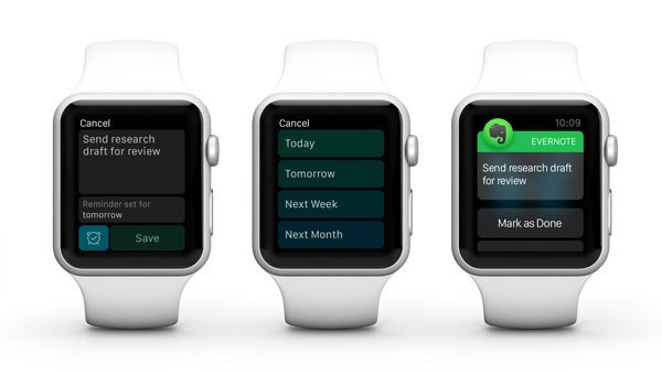 Using Evernote on Apple Watch