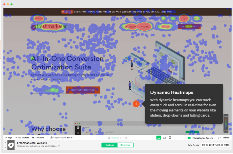 Freshmarketer heatmap