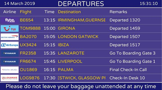 Using the airports as points of reference, here's an estimation of