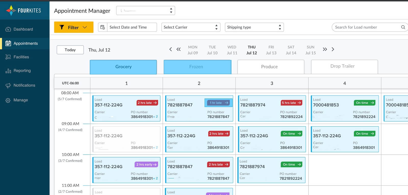 appointment manager interface