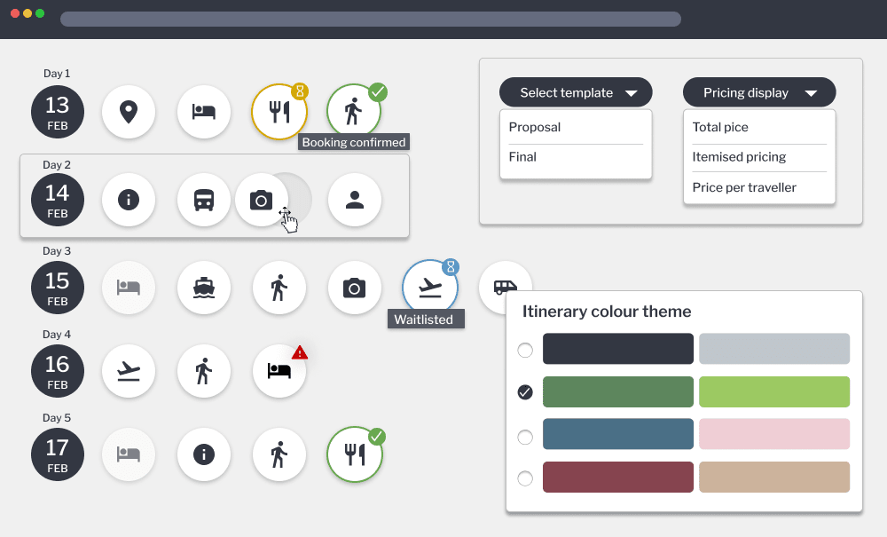 tour package creation module