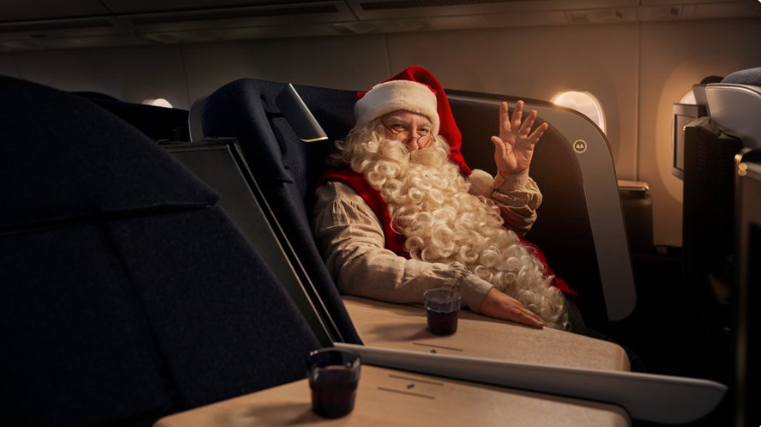 Santa on finnair flight