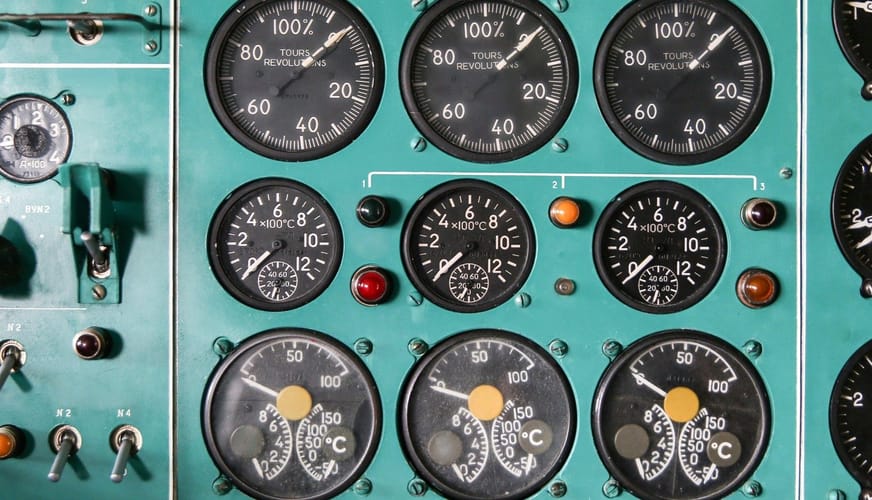 An image of a background of control panel in the cockpit.