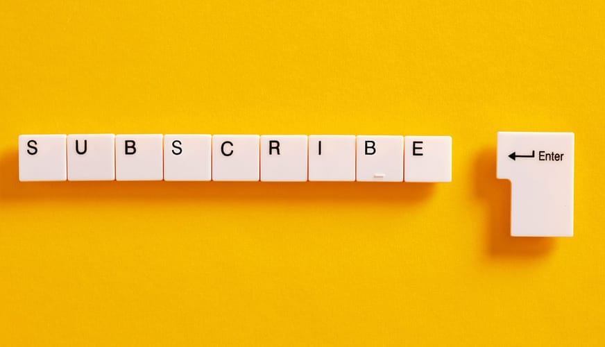 Online,Subscription,Or,Registration,Concept.,Computer,Keyboard,Keys,With,The