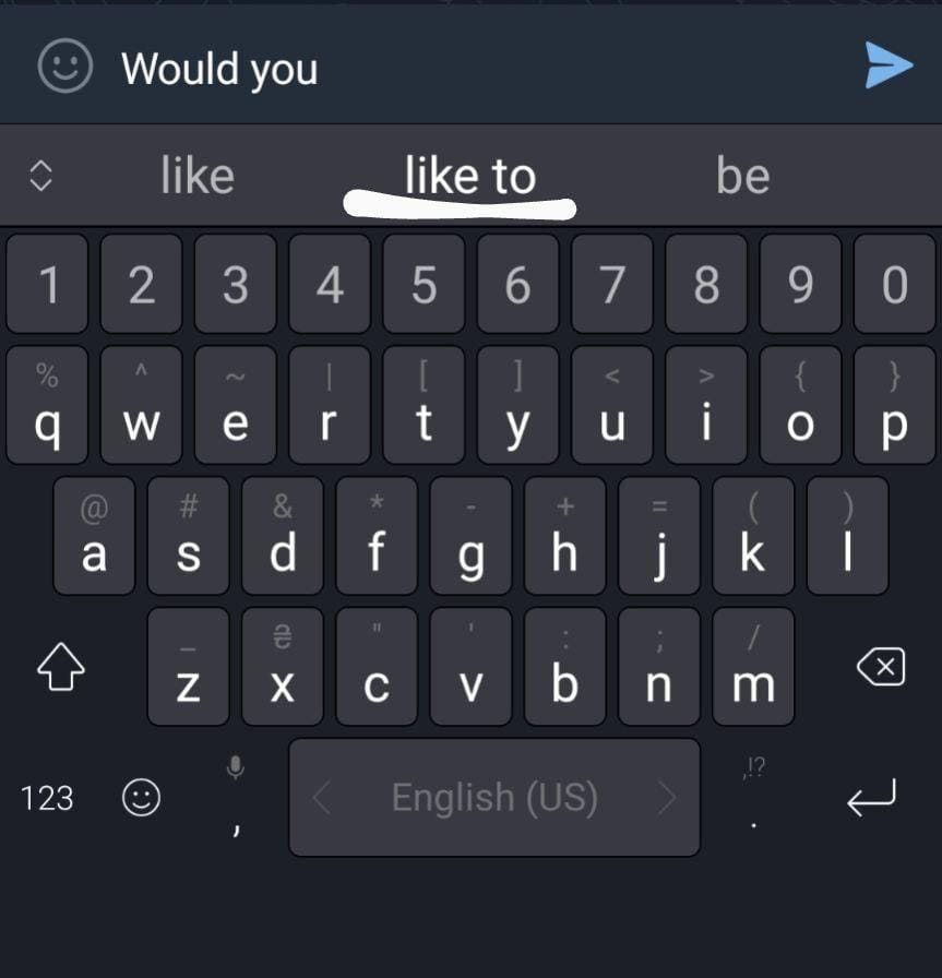 SwiftKey auto-suggestions