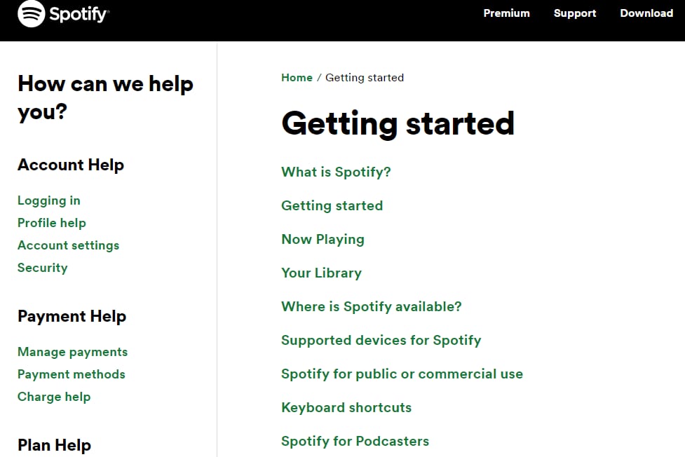 spotify helpdesk