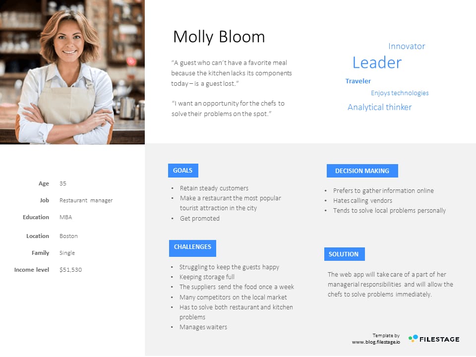 Buyer persona example