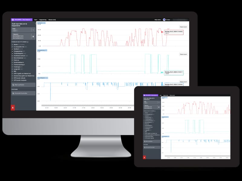 Railgenius data inspector interface