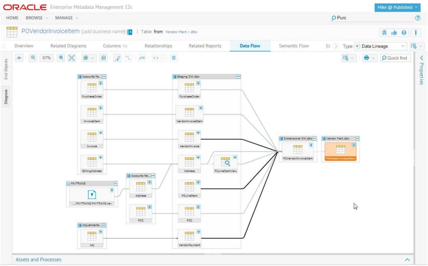 Data lineage graph