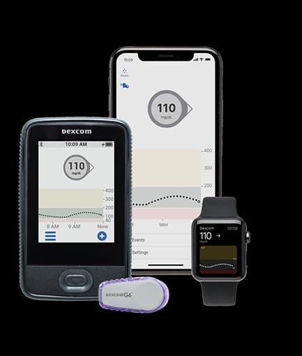 Dexcom G6 CGM System for diabetes data monitoring