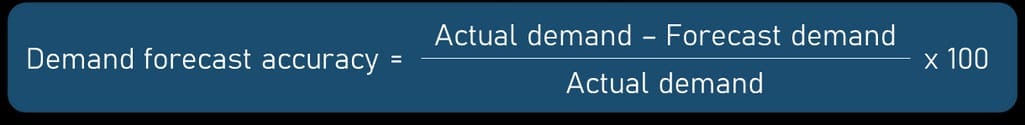 Demand forecast accuracy formula