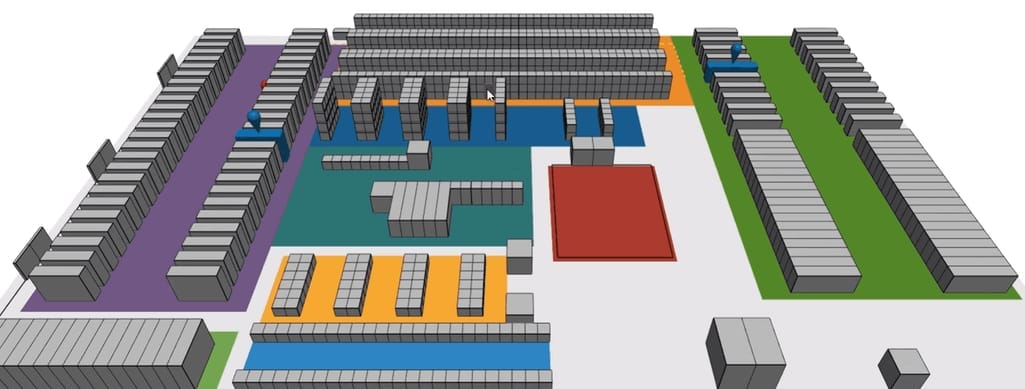 3D visual warehouse design