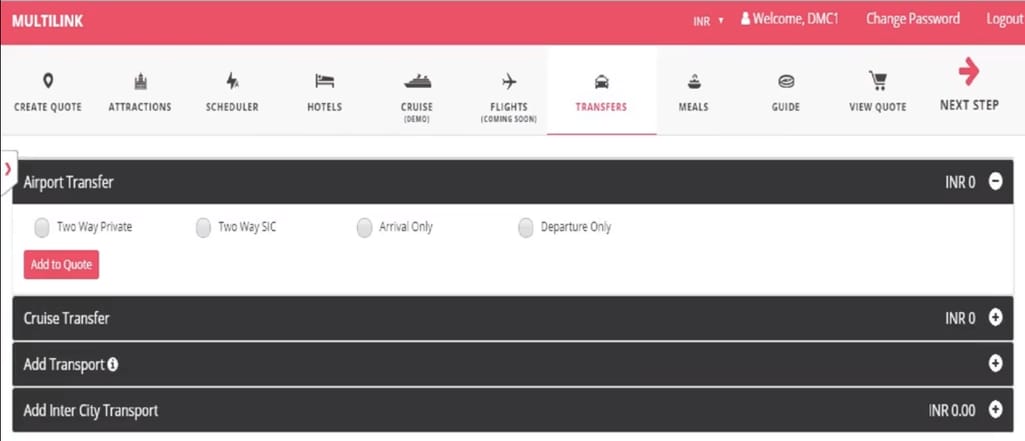 MultiZebra dashboard for DMCs