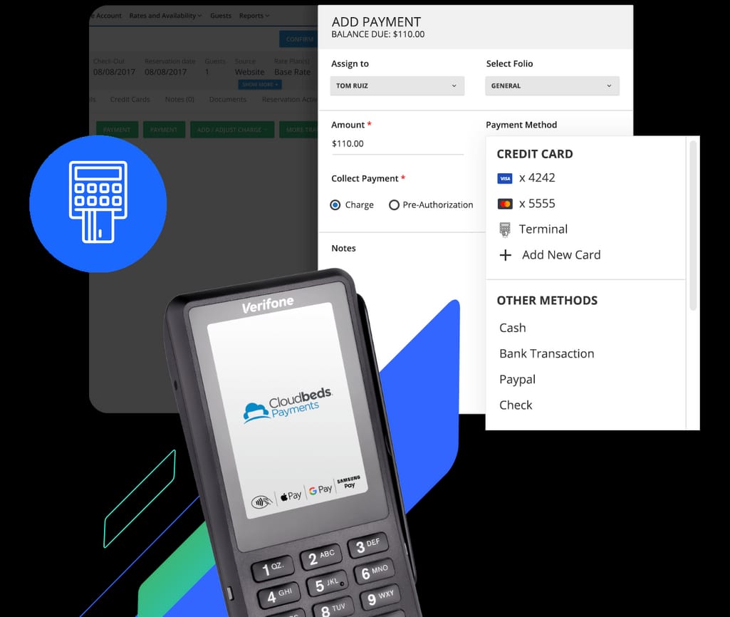 Cloudbeds payment processing