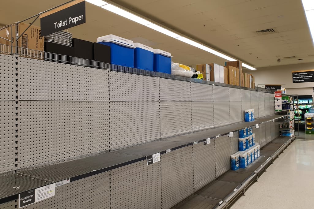 supermarket empty shelves