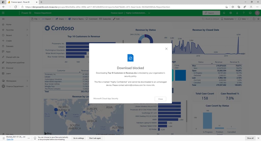 Power BI security alert