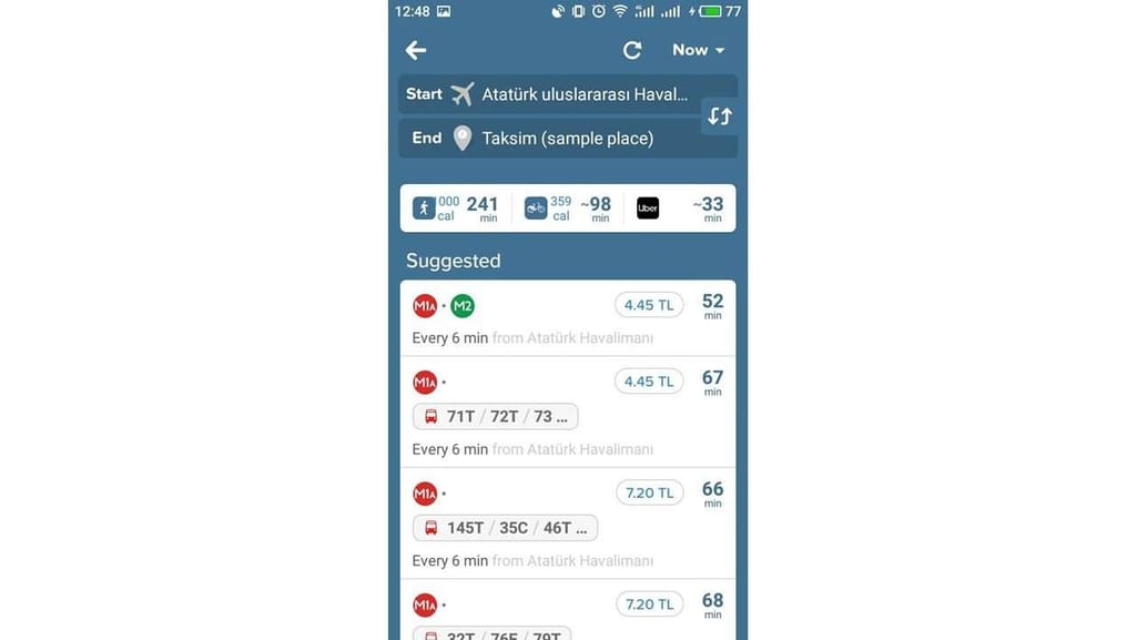 citymapper interface