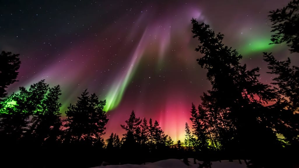 Aurora borealis in Lapland