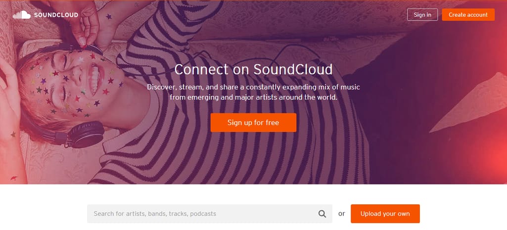 SoundCloud uses effective wording to describe the scope of the service’s functionality