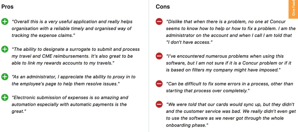 Reviews for SAP Concur on Capterra