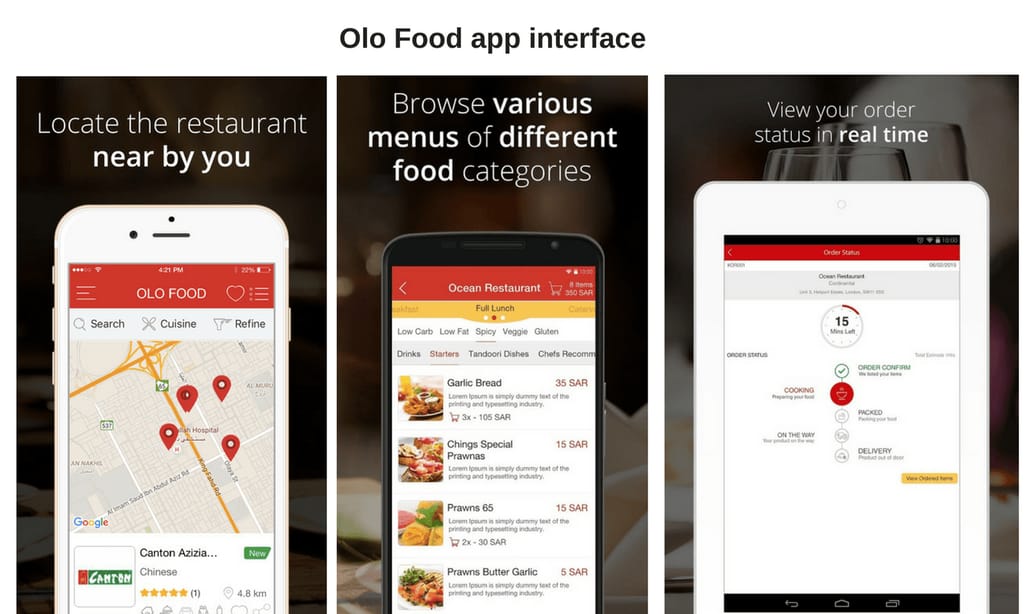 olo food app interface