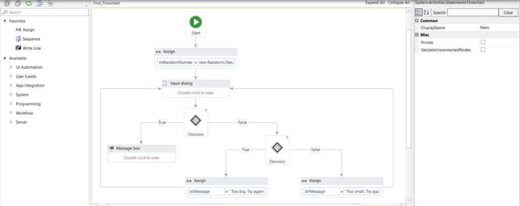 UIPath flowchart