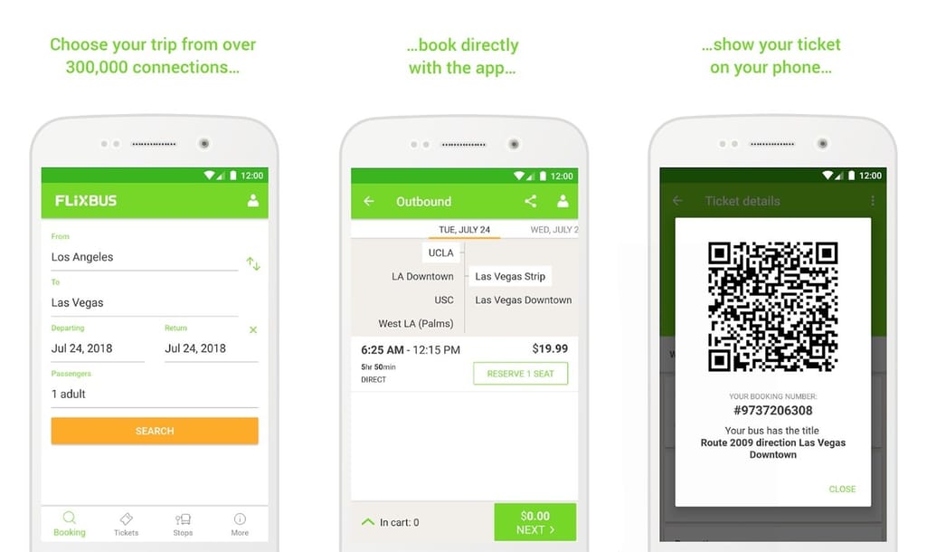 Mobile ticketing in Flixbus