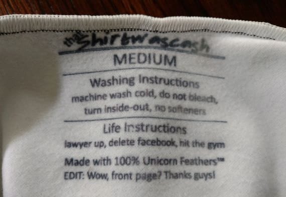 funny hoodie label