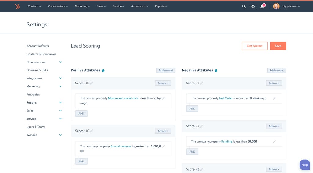 A lead scoring platform