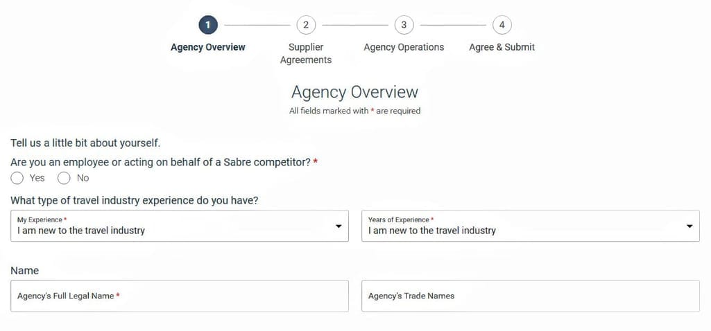 Sabre intake form