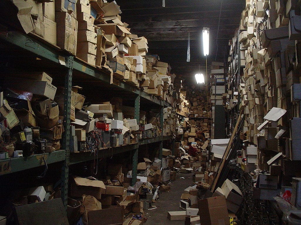 messy storage room