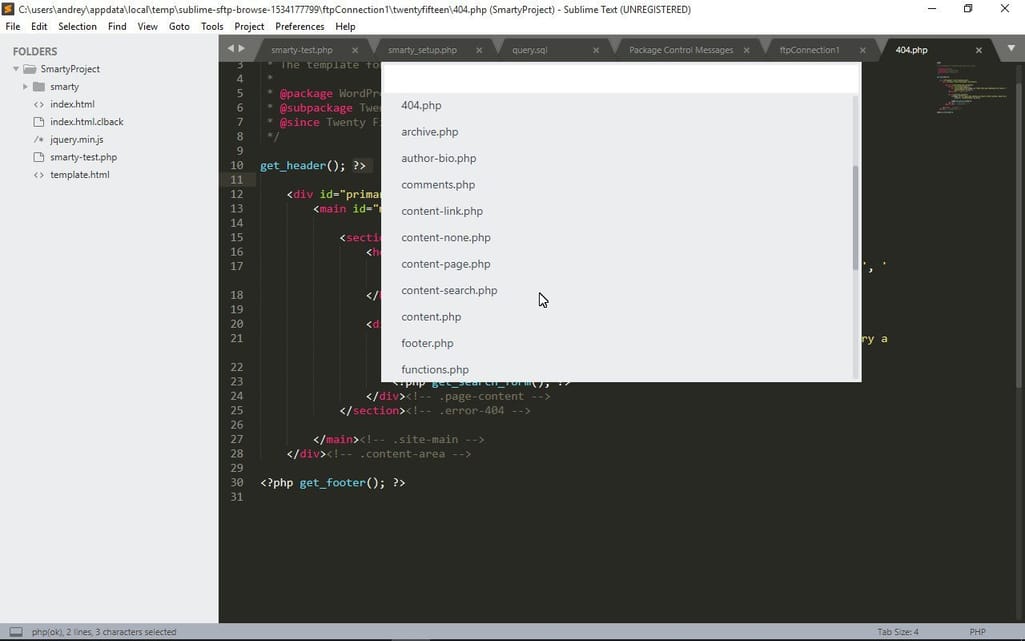 Viewing files structure on Sublime Text