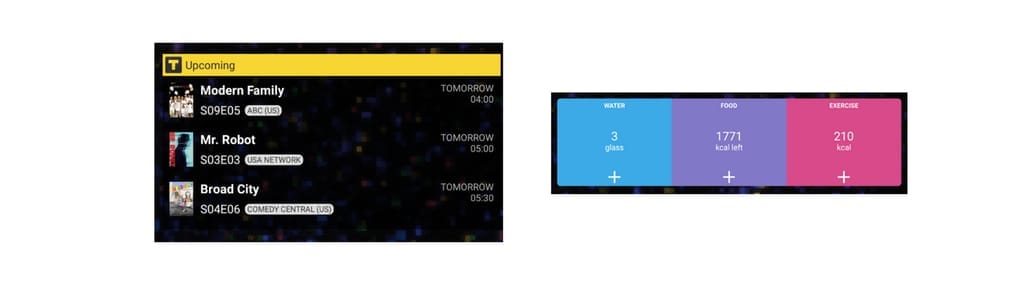 TV Time’s and Lifesum’s widgets display useful information directly on the home screen