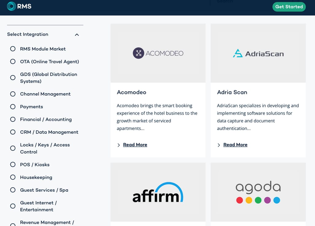 RMS Cloud has over 550+ available integrations