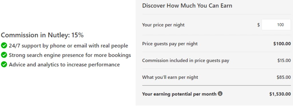 Booking.com commission calculator