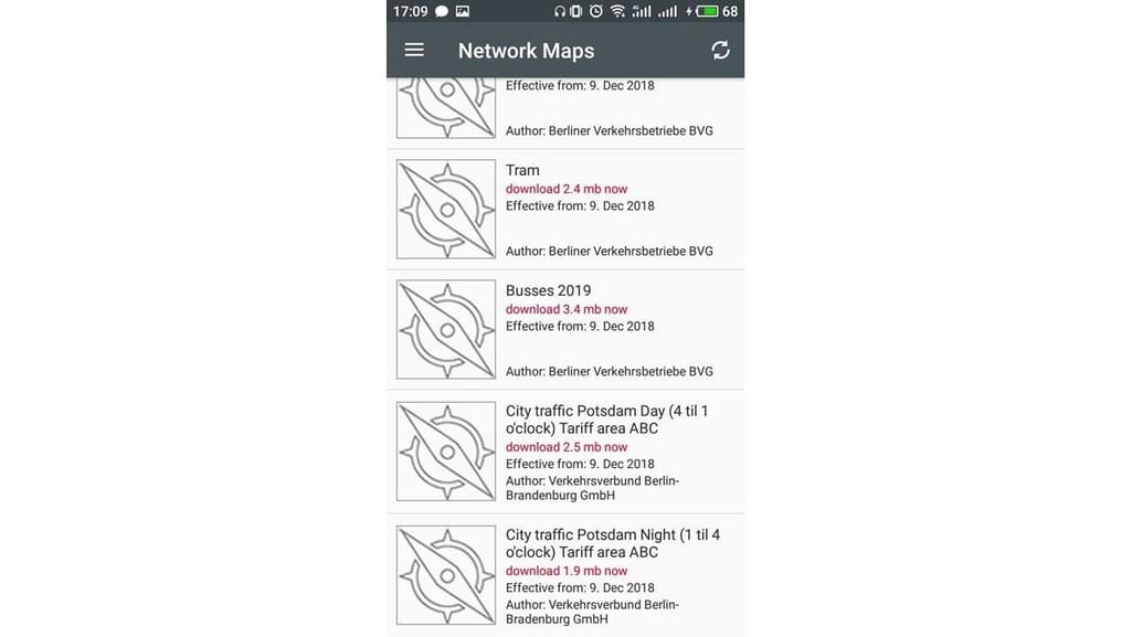 BVG offline maps