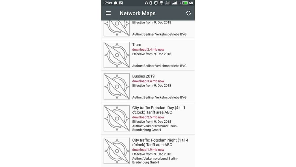 BVG offline maps