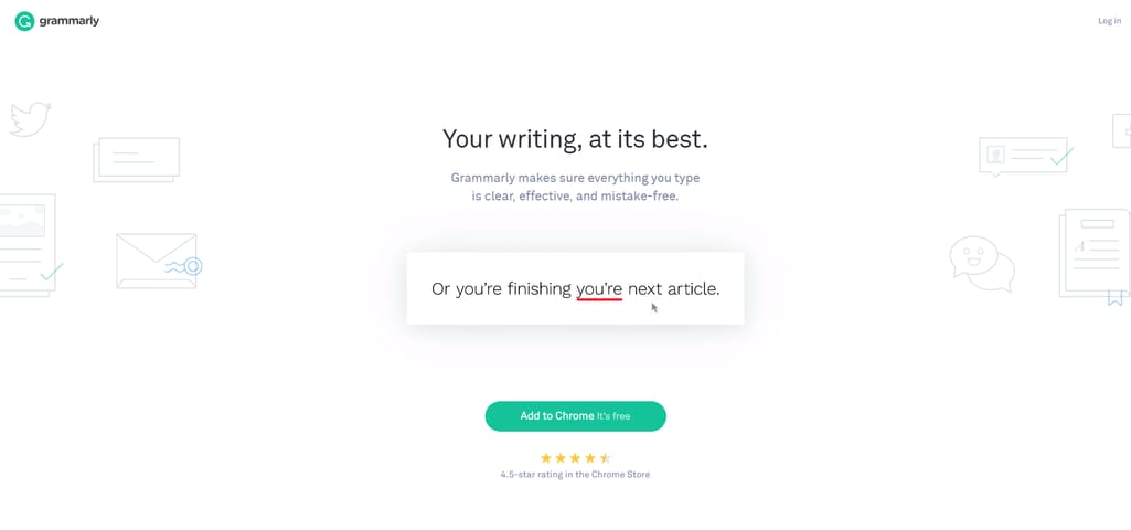 Landing Grammarly