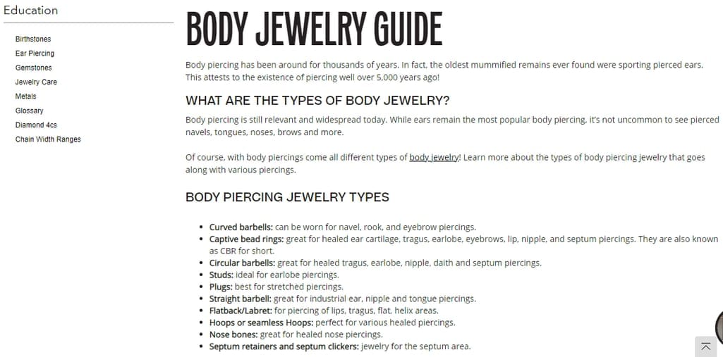 banter jewelry guide