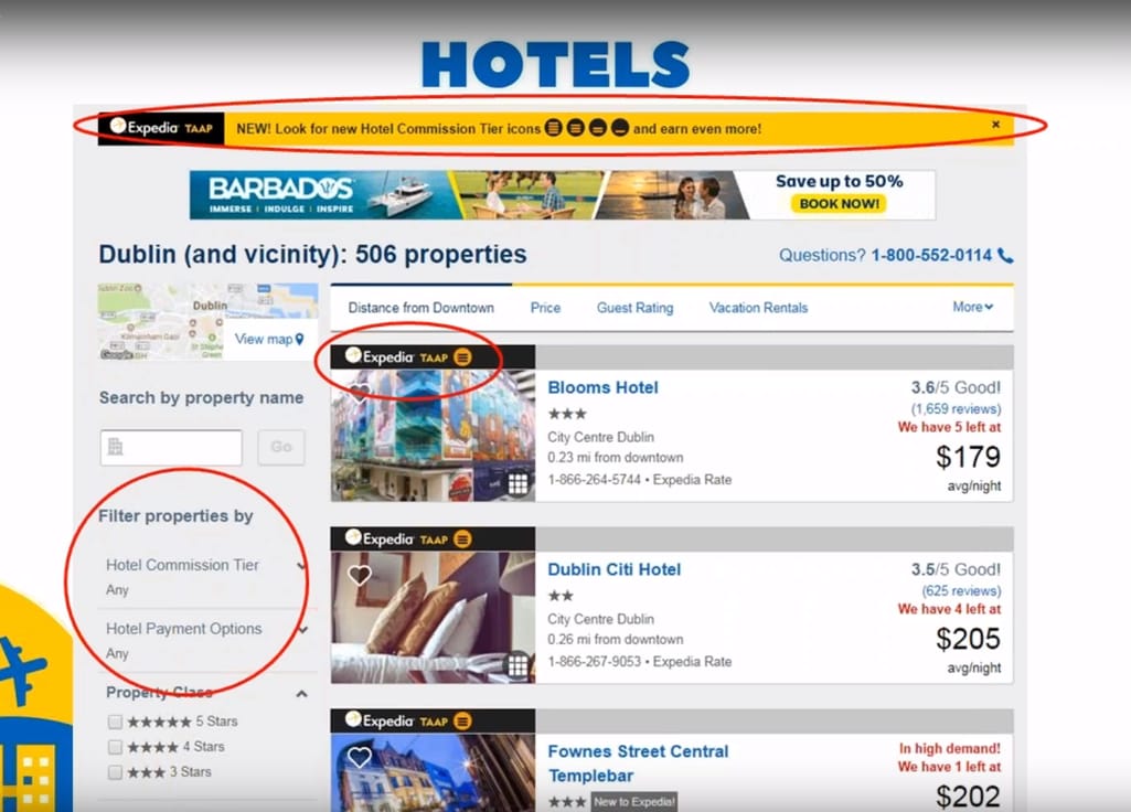 Expedia TAAP interface