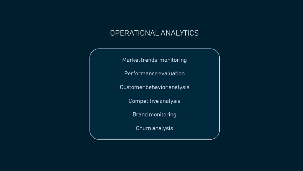 Operational analytics techniques