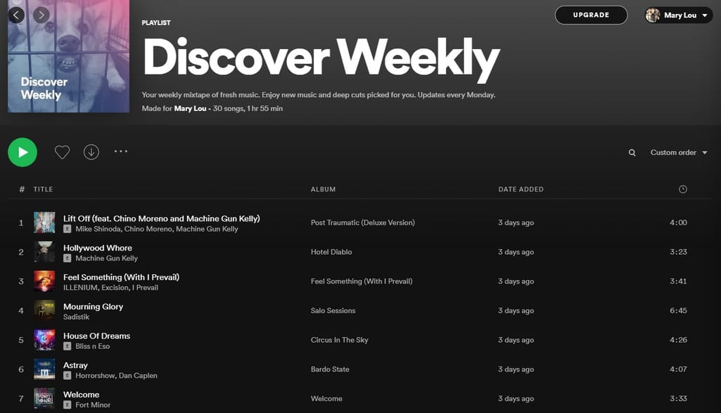 Spotify combines different recommendation models for creating its Discover Weekly mixtape