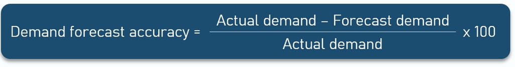 Demand forecast accuracy formula