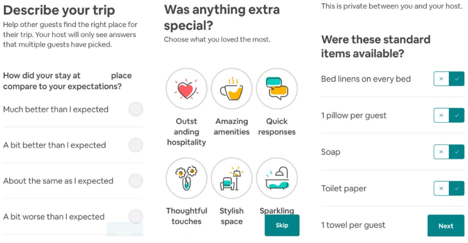 Airbnb host review survey